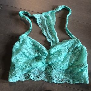 Victoria’s Secret Pink Green Lace Bralette Small
